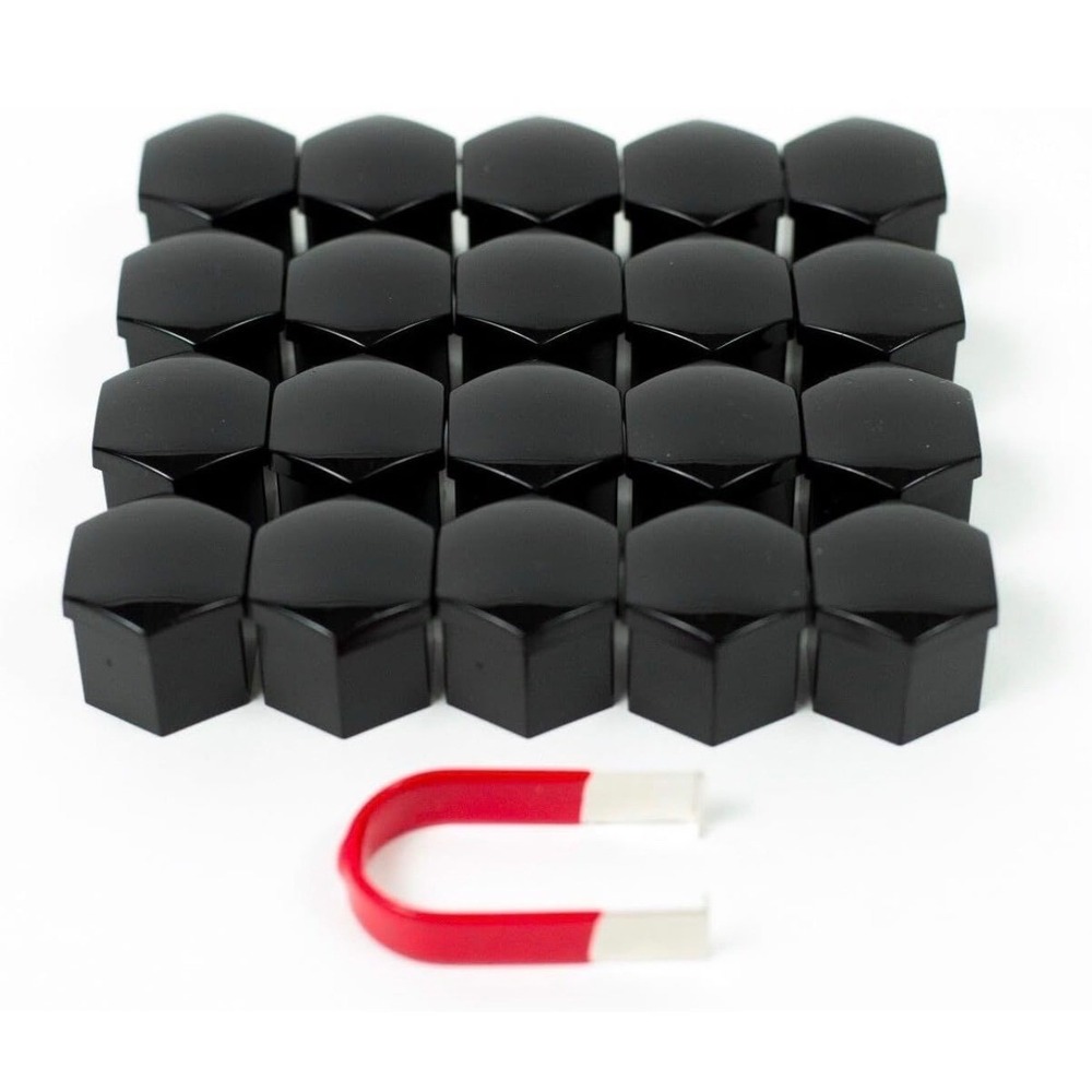 Range Rover Lug Nut Covers 2023+ Glossy Black Wheel Nut Caps Set of 20 with Tool